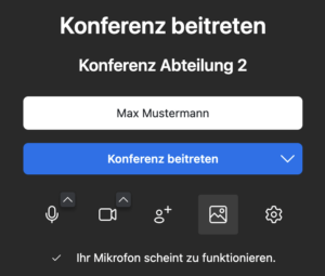 Jitsi Meet Konferenz beitreten