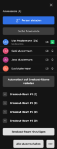 Jitsi Meet Breakout-Raum