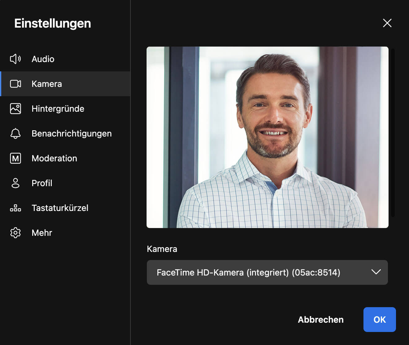 Jitsi Meet* Einstellungen Jitsi Meet Einstellungen Kamera