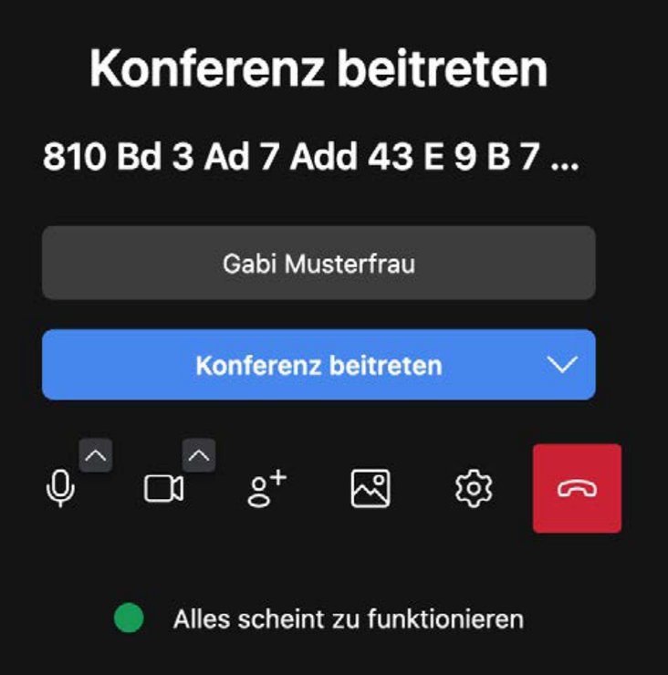Jitsi Meet Videokonferenz beitreten als Teilnehmer:in ohne Anmeldung – Vorraum mit Namensfeld